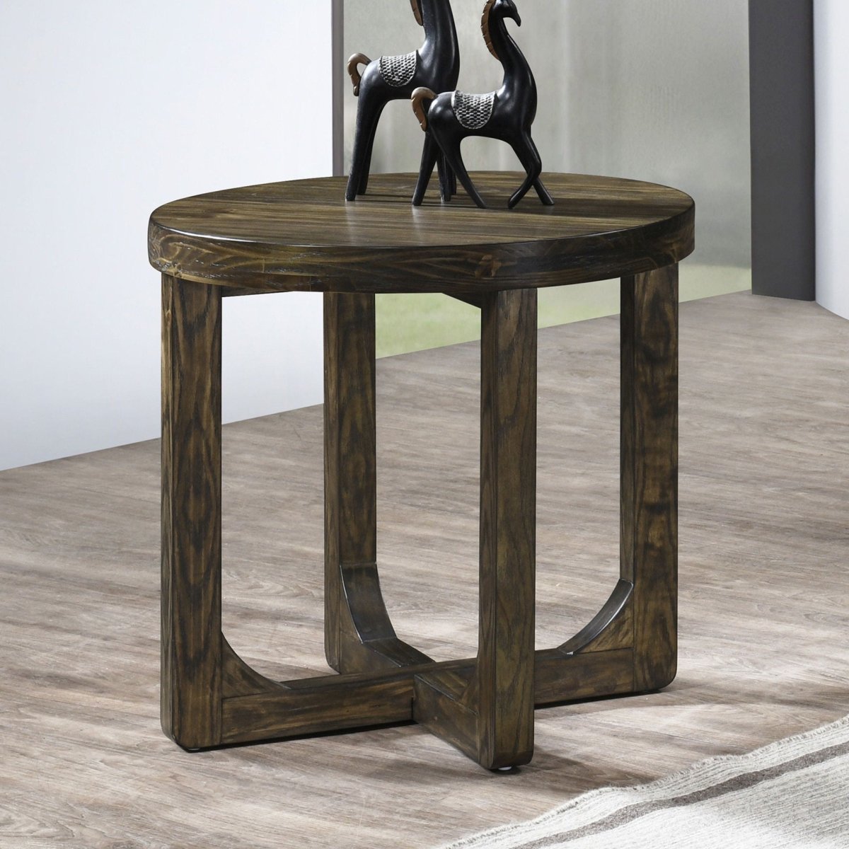 Kerby - Round End Table - Dark Brown End Tables by New Classic - Walls Furniture & Mattress