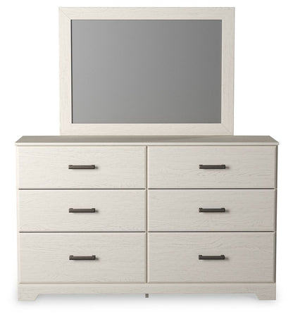 Stelsie - Dresser, Mirror - White Dresser & Mirror by Signature Design by Ashley® - Walls Furniture & Mattress