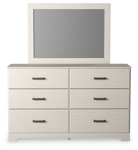 Stelsie - Dresser, Mirror - White Dresser & Mirror by Signature Design by Ashley® - Walls Furniture & Mattress