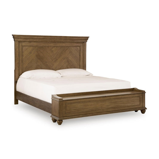 Karallin - 3 Pc. - Queen Panel Storage Bed, Dresser And Mirror - Medium Brown 3 Piece Bedroom Sets by Signature Design by Ashley® - Walls Furniture & Mattress