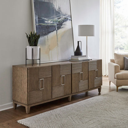 Serenity - 82" Accent TV Console - Burnished Beige TV Stands by Liberty Furniture - Walls Furniture & Mattress