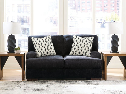 Whitmore Manor - Loveseat - Black Pearl Stationary Loveseats by Benchcraft® - Walls Furniture & Mattress