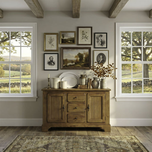 Treasures - Buffet - Rustic Oak Buffets by Liberty Furniture - Walls Furniture & Mattress