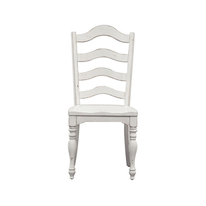 Magnolia Manor - Ladder Back Side Chair - White Side Chairs by Liberty Furniture - Walls Furniture & Mattress