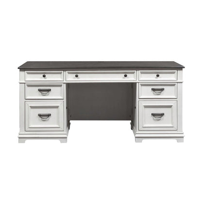 Allyson Park - Credenza - Wirebrushed White / Charcoal Credenzas by Liberty Furniture - Walls Furniture & Mattress