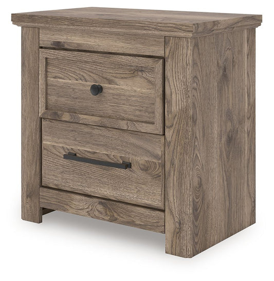 Rusticott - Brown - Two Drawer Night Stand Nightstands w/ Charging Stations by Signature Design by Ashley® - Walls Furniture & Mattress