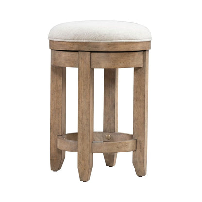Millstone - Upholstered Console Swivel Stool (RTA) - Nutmeg Counter Height (24" - 27") by Liberty Furniture - Walls Furniture & Mattress