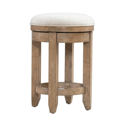 Millstone - Upholstered Console Swivel Stool (RTA) - Nutmeg Counter Height (24" - 27") by Liberty Furniture - Walls Furniture & Mattress