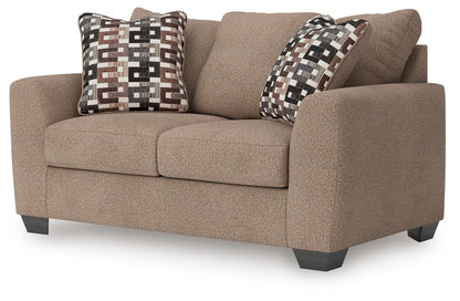 Triston - Peaks - Suede - Loveseat Stationary Loveseats by Benchcraft® - Walls Furniture & Mattress