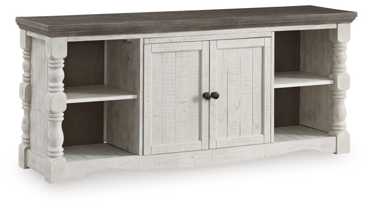 Havalance - Extra Large TV Stand - 2 Doors - Brown / Beige TV Stands by Signature Design by Ashley® - Walls Furniture & Mattress