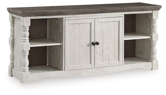 Havalance - Extra Large TV Stand - 2 Doors - Brown / Beige TV Stands by Signature Design by Ashley® - Walls Furniture & Mattress