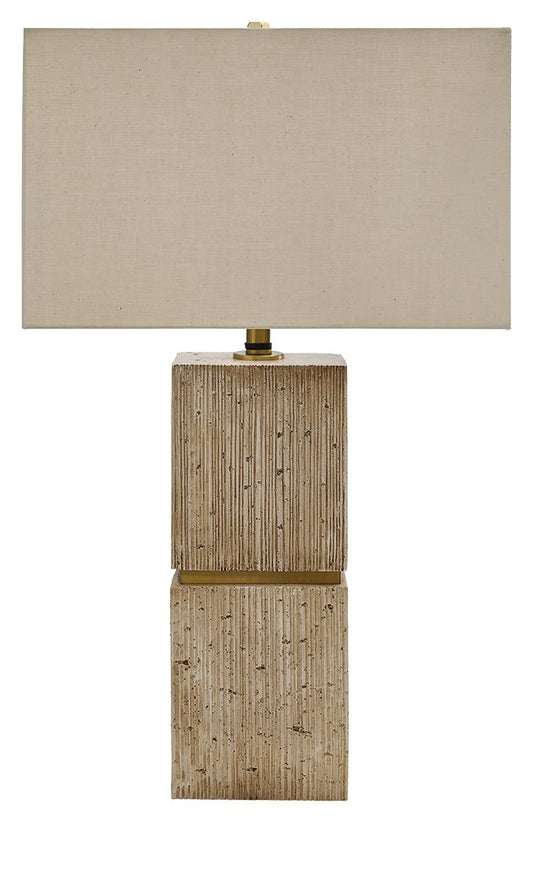 Laddner - Poly Table Lamp - Beige Table Lamps by Signature Design by Ashley® - Walls Furniture & Mattress