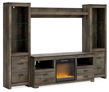 Trinell - 4-Piece Entertainment Center With TV Stand And Fireplace Insert Entertainment Centers by Signature Design by Ashley® - Walls Furniture & Mattress