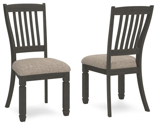 Tyler Creek - Dining UPH Side Chair (Set of 2) - Slatback - Black / Grayish Brown Chair Sets by Signature Design by Ashley® - Walls Furniture & Mattress