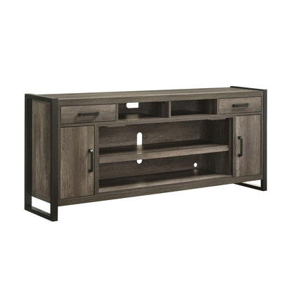 Fireplace TV Consoles - 78" Fireplace TV Console FTS - Brown Fireplace TV Stands by Liberty Furniture - Walls Furniture & Mattress