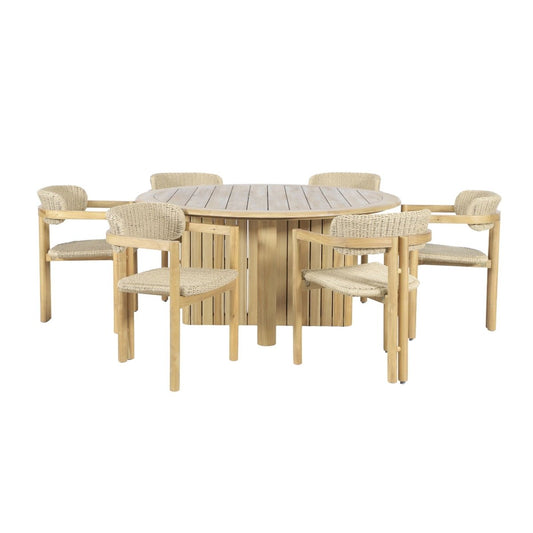 Sedona - Round Patio Dining Set 5 Piece Outdoor Sets by New Classic - Walls Furniture & Mattress