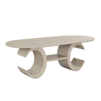 Gwendolyn - Oval Table Top And Base - Beige Dining Tables by New Classic - Walls Furniture & Mattress