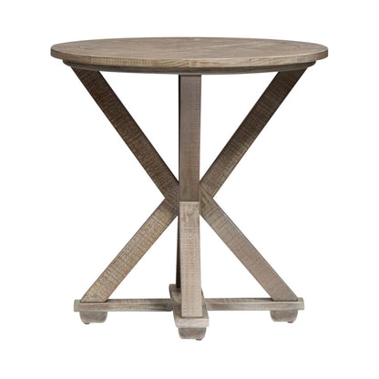 Parkland Falls - Round End Table - Light Brown End Tables by Liberty Furniture - Walls Furniture & Mattress