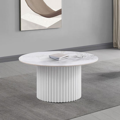 Rowena - Round Sintered Stone Table End Tables by Coaster Fine Furniture - Walls Furniture & Mattress
