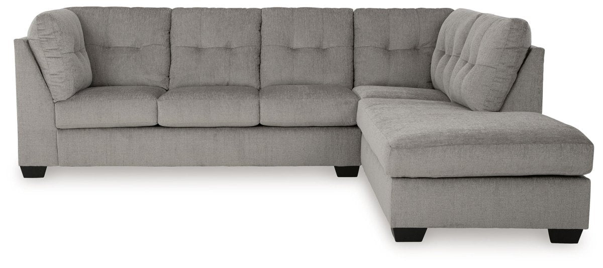 Lanelly - Alloy - 2 - Piece Sectional With Raf Corner Chaise Stationary Sectionals by Signature Design by Ashley® - Walls Furniture & Mattress