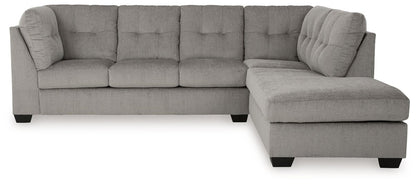 Lanelly - Alloy - 2 - Piece Sectional With Raf Corner Chaise Stationary Sectionals by Signature Design by Ashley® - Walls Furniture & Mattress