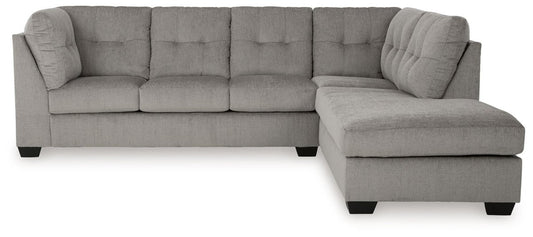 Lanelly - Alloy - 2 - Piece Sectional With Raf Corner Chaise Stationary Sectionals by Signature Design by Ashley® - Walls Furniture & Mattress