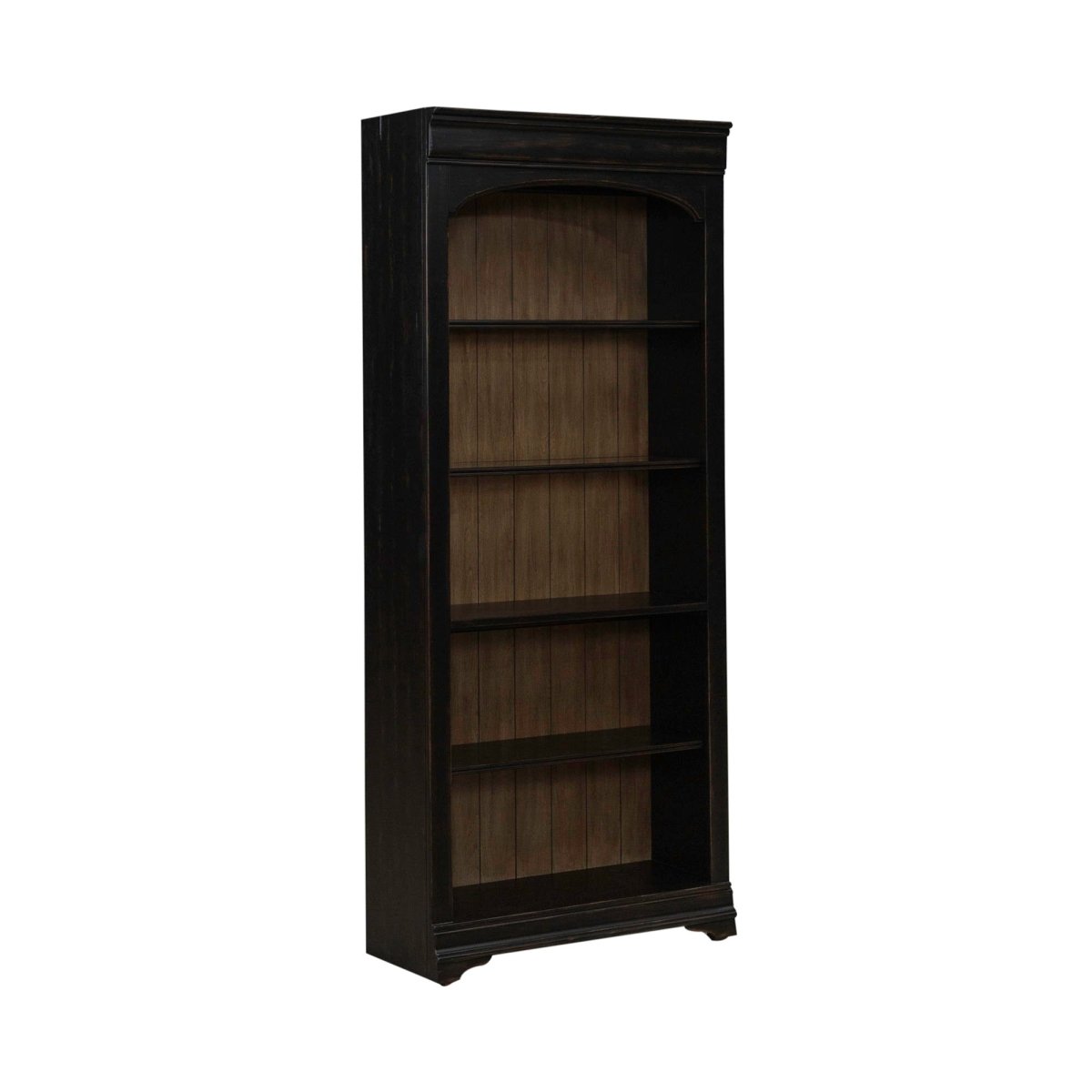 Meritage - Bunching Bookcase - Aged Charcoal Standard Bookcases by Liberty Furniture - Walls Furniture & Mattress