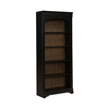 Meritage - Bunching Bookcase - Aged Charcoal Standard Bookcases by Liberty Furniture - Walls Furniture & Mattress