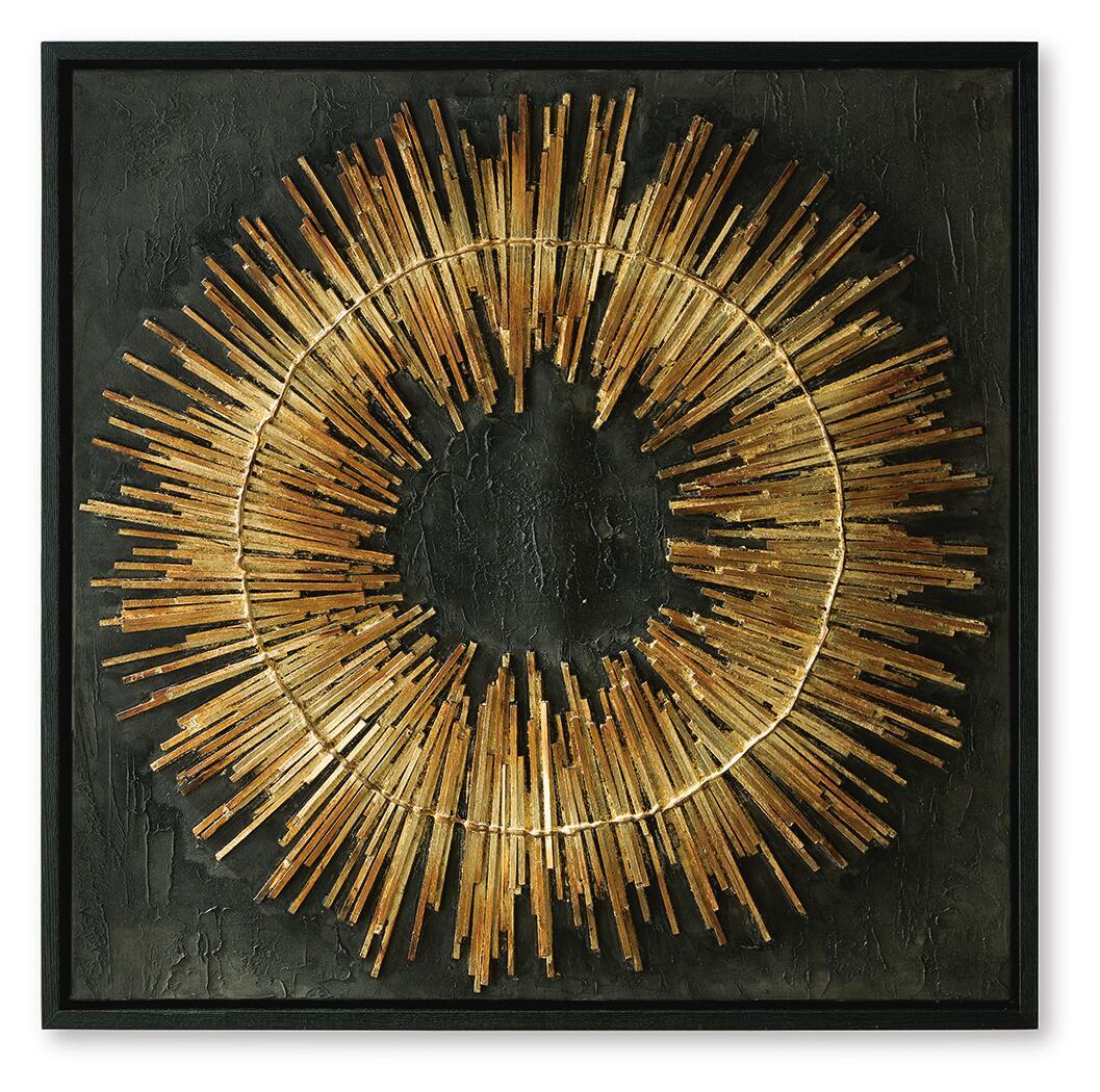 Buddins - Wall Art - Black / Gold Finish Canvas Art by Signature Design by Ashley® - Walls Furniture & Mattress