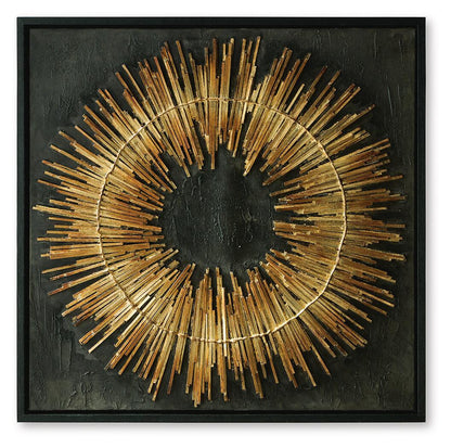 Buddins - Wall Art - Black / Gold Finish Canvas Art by Signature Design by Ashley® - Walls Furniture & Mattress