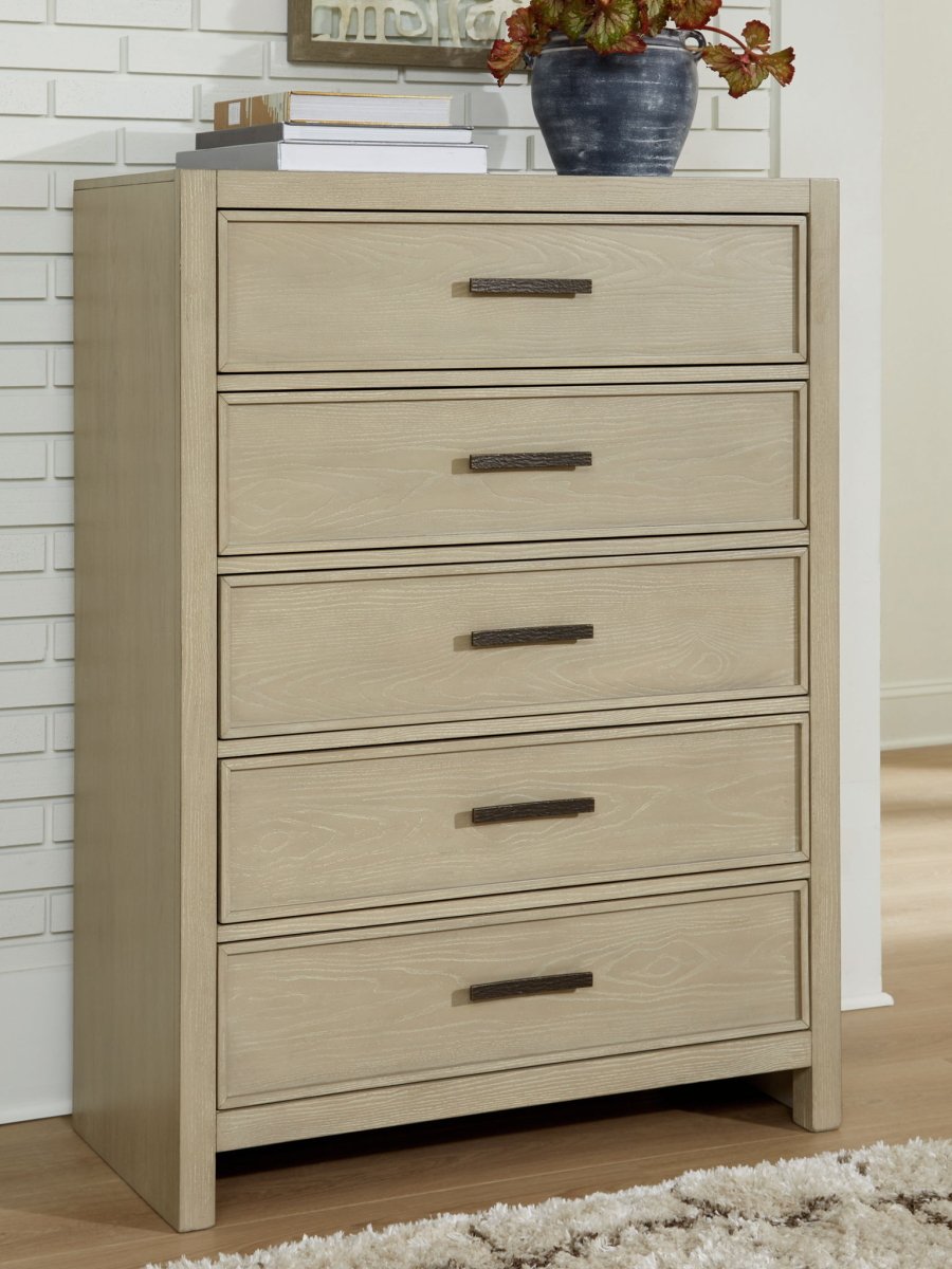 Calmoro - Five Drawer Chest - Gray Accent Chests by Ashley® - Walls Furniture & Mattress