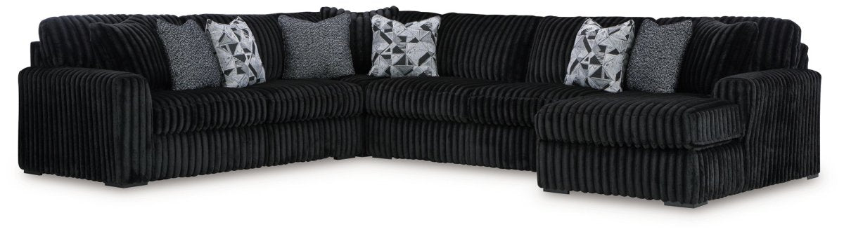 Midnight-Madness - 6 Piece Sectional Stationary Sectionals by Signature Design by Ashley® - Walls Furniture & Mattress