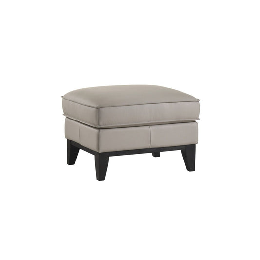 Aaron - Leather Ottoman - Mist Gray Upholstered Ottomans by New Classic - Walls Furniture & Mattress
