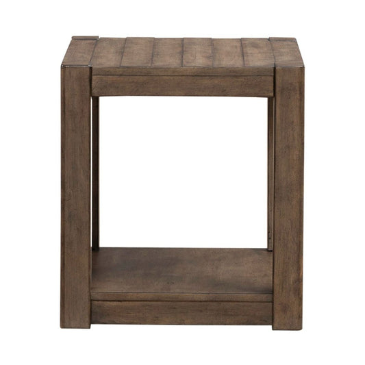 Broadmore - Square Chairside Table - Brown Chair Side Tables by Liberty Furniture - Walls Furniture & Mattress