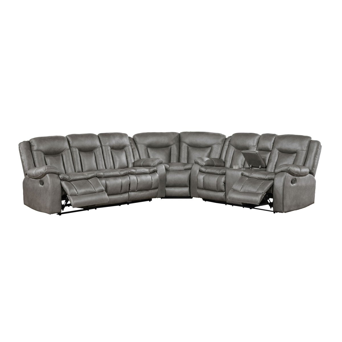 Morello - 3 Piece Manual Sofa/Loveseat/Wedge Reclining Sectionals by New Classic - Walls Furniture & Mattress