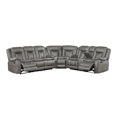 Morello - 3 Piece Manual Sofa/Loveseat/Wedge Reclining Sectionals by New Classic - Walls Furniture & Mattress