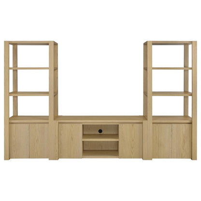 Laurelton - 3 Piece Entertainment Center TV Stand - Light Oak Entertainment Centers by Coaster Fine Furniture - Walls Furniture & Mattress