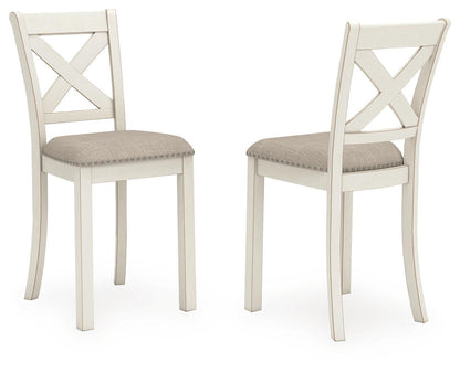 Robbinsdale - Upholstered Barstool (Set of 2) - Antique White Stool Sets by Signature Design by Ashley® - Walls Furniture & Mattress