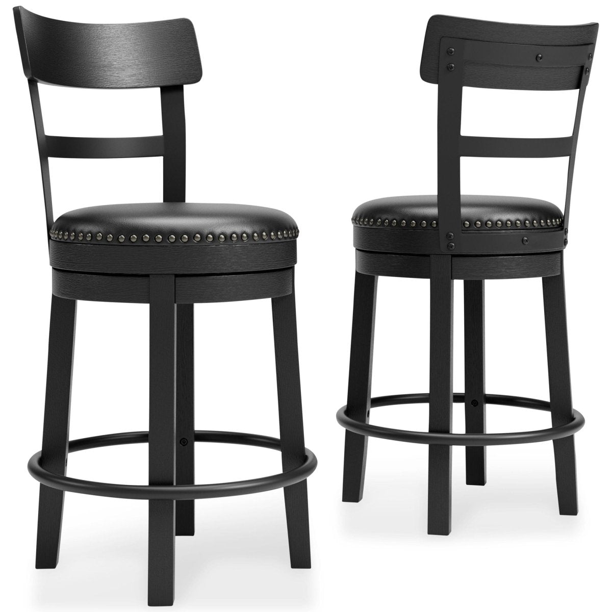 Valebeck - Full Back Swivel Stool Counter Height (24"-27") by Signature Design by Ashley® - Walls Furniture & Mattress