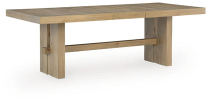 Lasinger - Rectangular Dining Room Extension Table - Light Brown Dining Tables with Extensions by Signature Design by Ashley® - Walls Furniture & Mattress