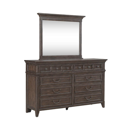 Paradise Valley - Dresser & Mirror - Dark Brown Dresser & Mirror by Liberty Furniture - Walls Furniture & Mattress