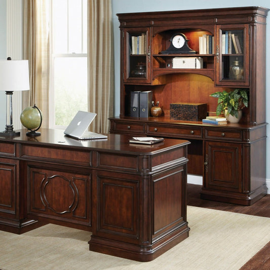 Brayton Manor - 5 Piece Home Office Jr Executive Set - Dark Brown 5 Piece Home Office Sets by Liberty Furniture - Walls Furniture & Mattress