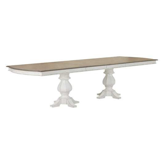 Magnolia Manor - Double Pedestal Table - White Dining Tables by Liberty Furniture - Walls Furniture & Mattress