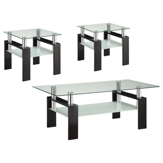 Dyer - Rectangular Coffee Table Set Table Sets by Coaster Fine Furniture - Walls Furniture & Mattress