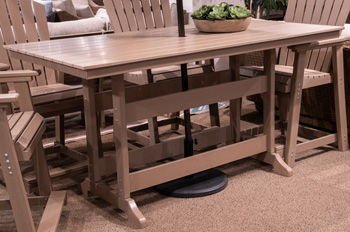 Seacliff Beach - Medium Brown - Rectangular Counter Height Dining Table With Umbrella Option Dining Tables by Signature Design by Ashley® - Walls Furniture & Mattress