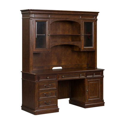 Brayton Manor - 5 Piece Home Office Jr Executive Set - Dark Brown 5 Piece Home Office Sets by Liberty Furniture - Walls Furniture & Mattress
