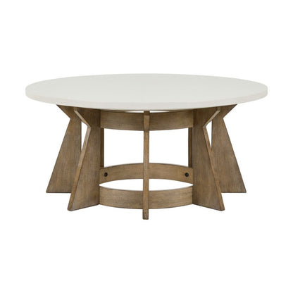 Berkley Square - Round Cocktail Table - Brown Cocktail Tables by Liberty Furniture - Walls Furniture & Mattress