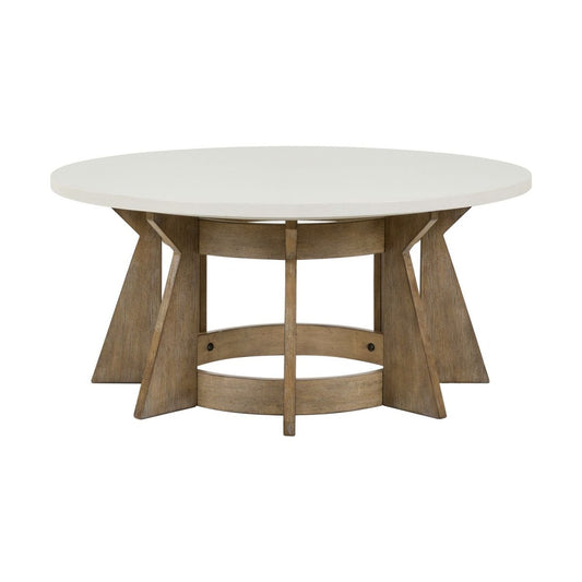 Berkley Square - Round Cocktail Table - Brown Cocktail Tables by Liberty Furniture - Walls Furniture & Mattress