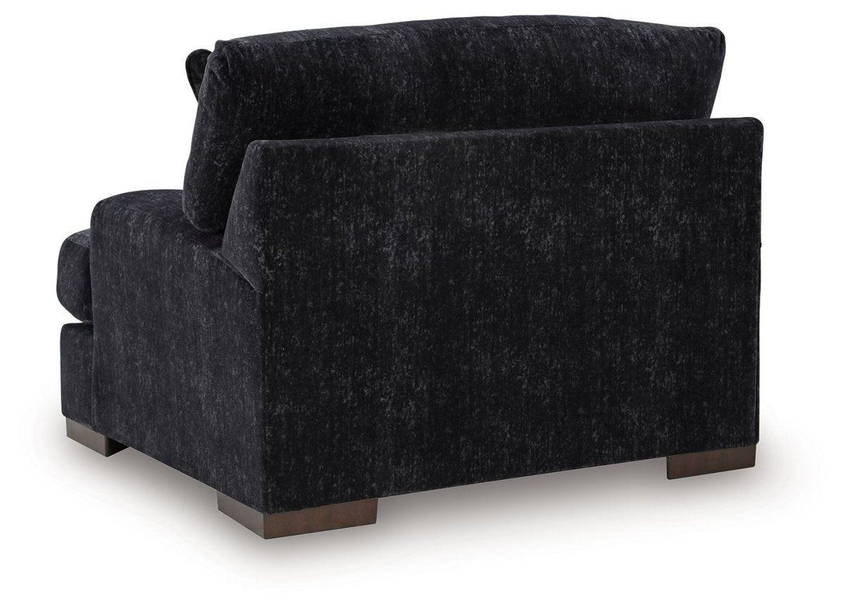 Whitmore Manor - Chair And A Half - Black Pearl Arm Chairs by Benchcraft® - Walls Furniture & Mattress