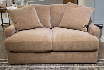 ChloeeAnne - Loveseat - Honey Stationary Loveseats by Benchcraft® - Walls Furniture & Mattress